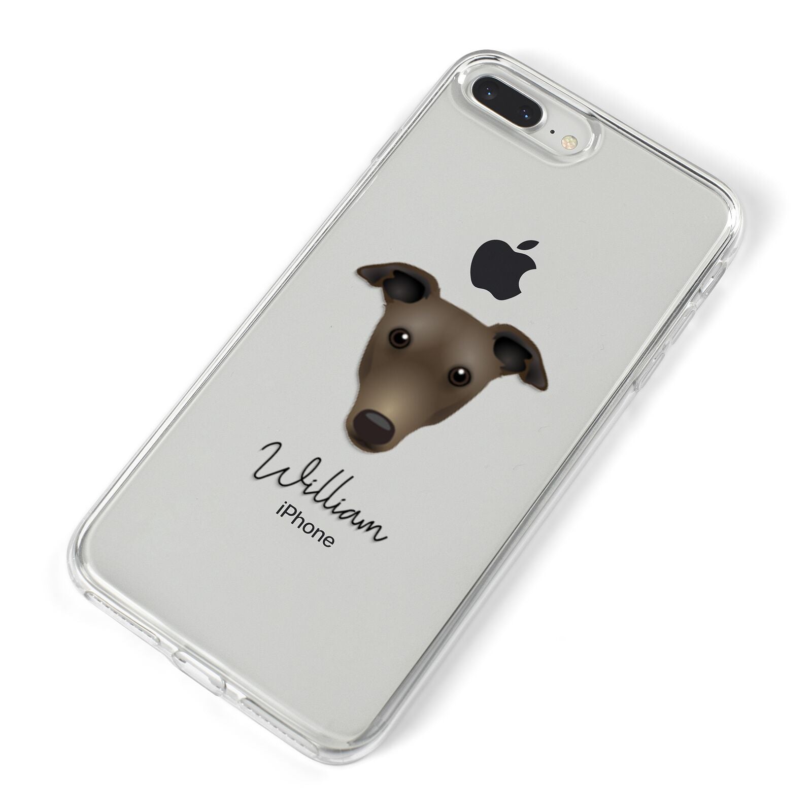 Greyhound Personalised iPhone 8 Plus Bumper Case on Silver iPhone Alternative Image