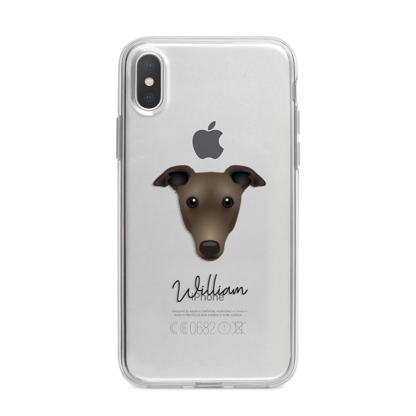 Greyhound Personalised iPhone X Bumper Case on Silver iPhone Alternative Image 1