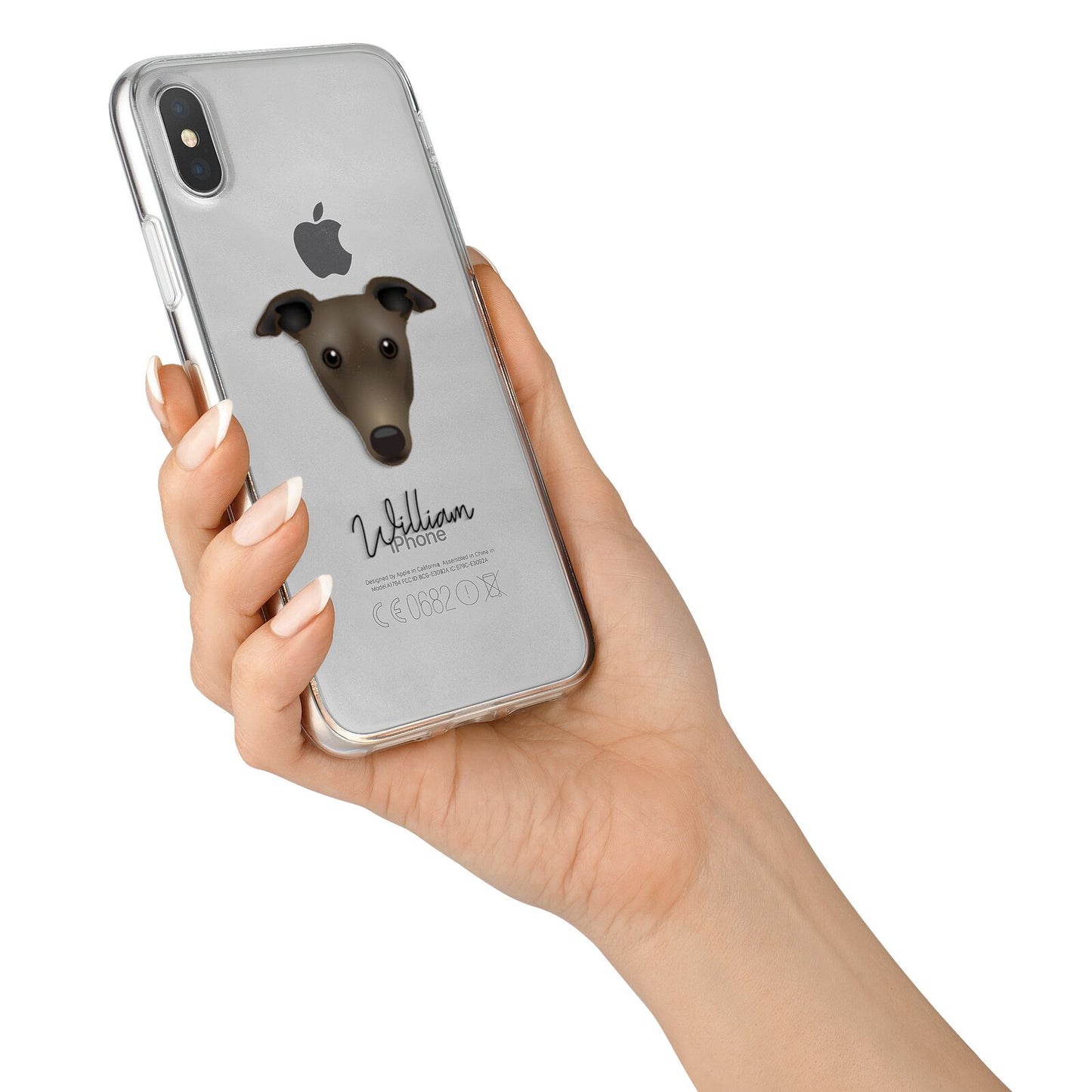 Greyhound Personalised iPhone X Bumper Case on Silver iPhone Alternative Image 2