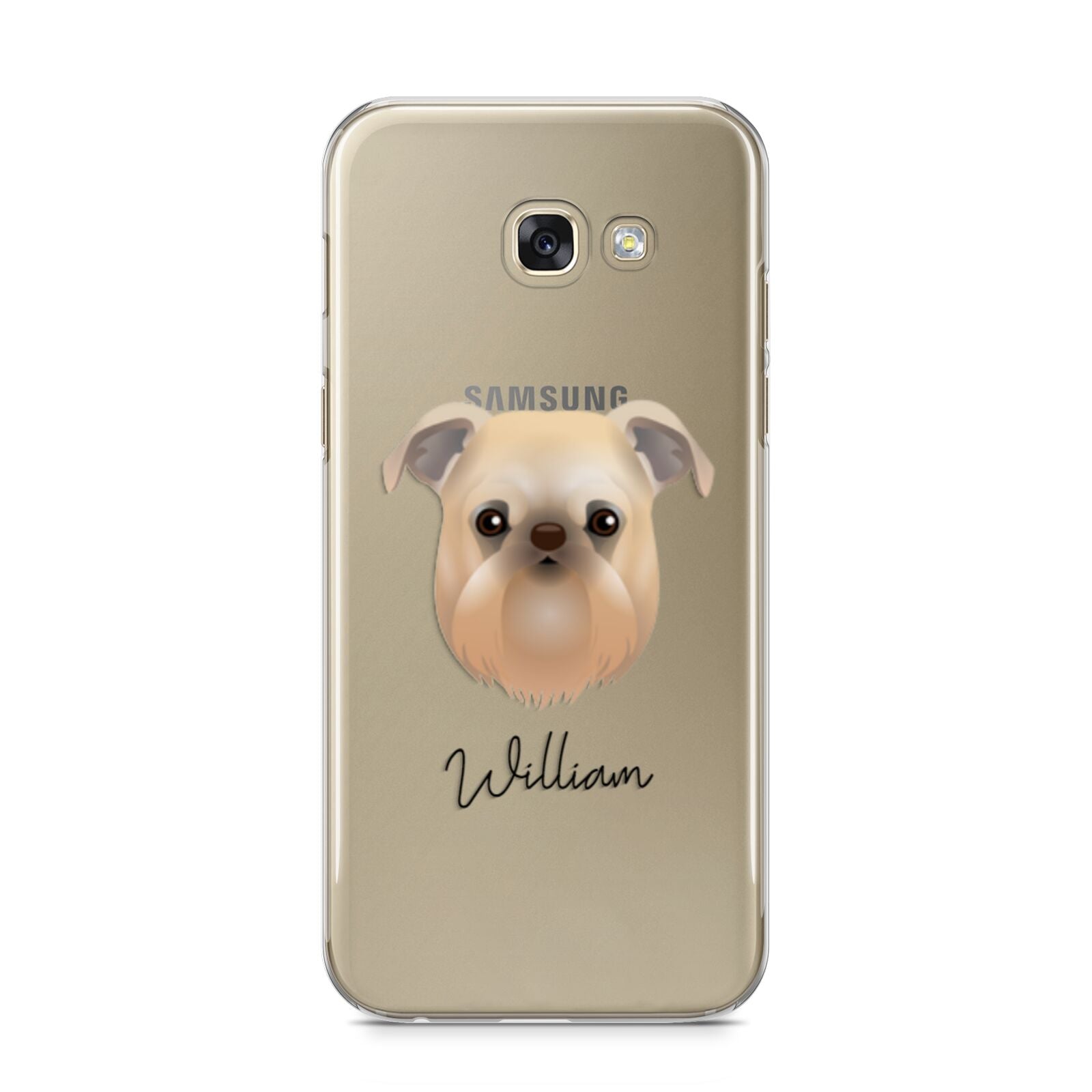 Griffon Bruxellois Personalised Samsung Galaxy A5 2017 Case on gold phone