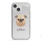 Griffon Bruxellois Personalised iPhone 13 Mini TPU Impact Case with White Edges