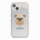 Griffon Bruxellois Personalised iPhone 13 TPU Impact Case with Pink Edges