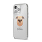 Griffon Bruxellois Personalised iPhone 14 Pro Max Clear Tough Case Silver Angled Image