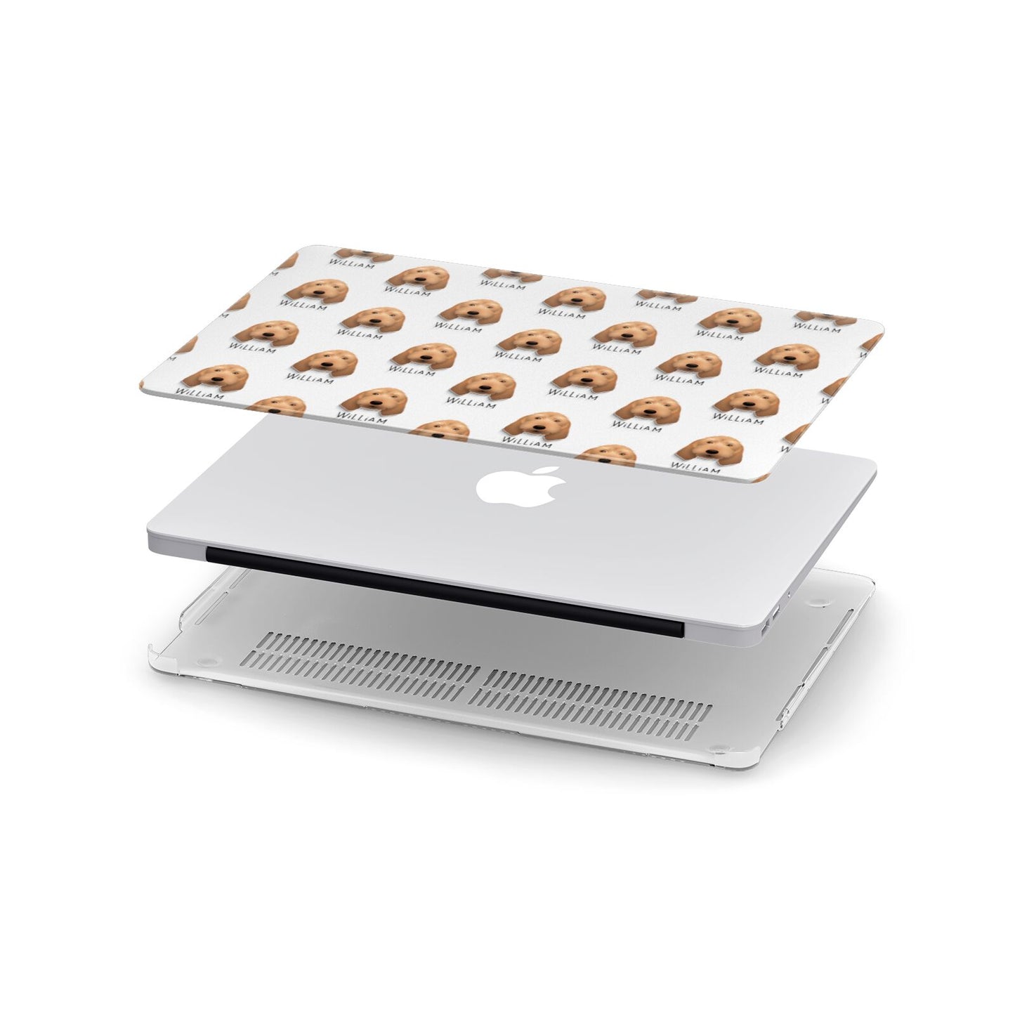 Griffon Fauve De Bretagne Icon with Name Apple MacBook Case in Detail