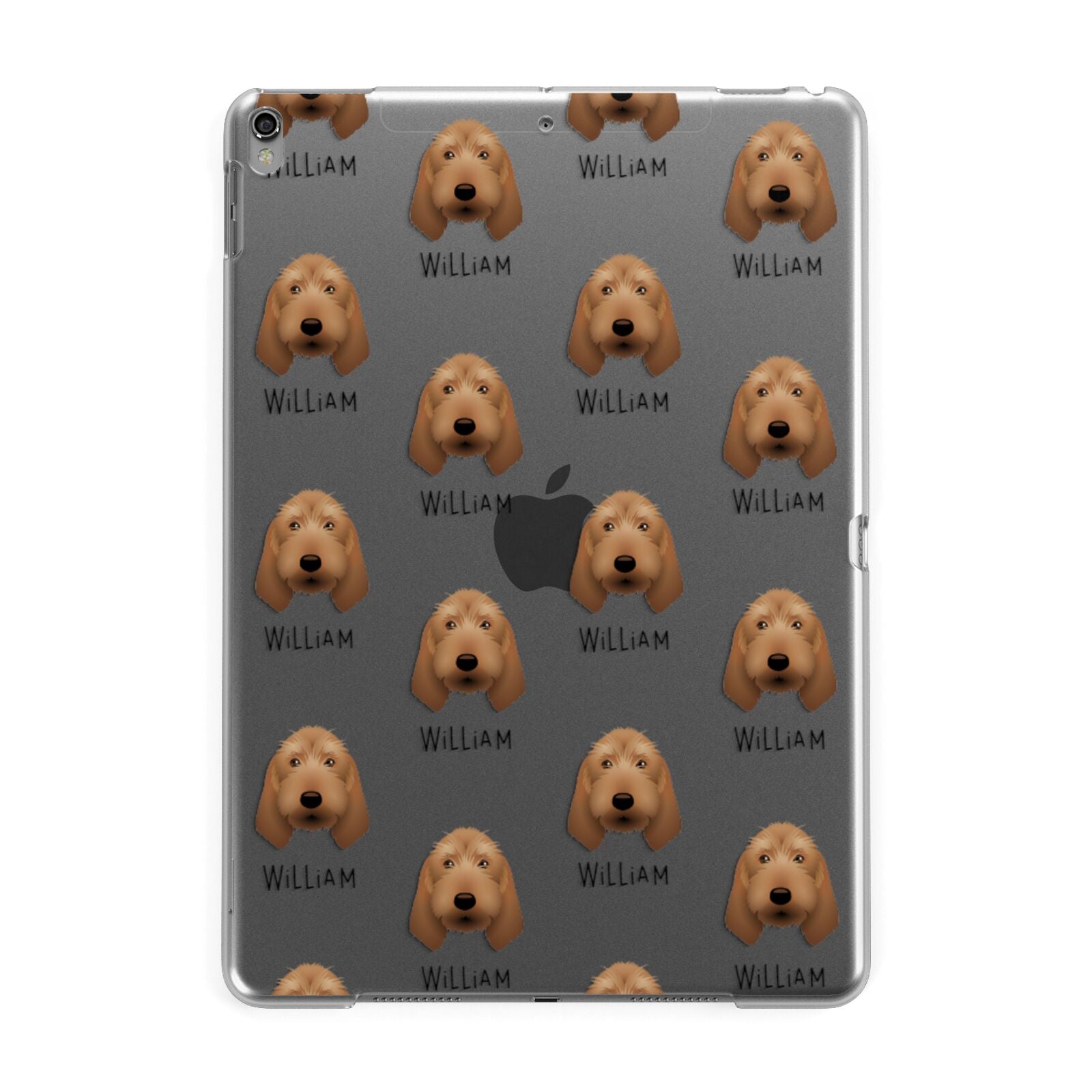 Griffon Fauve De Bretagne Icon with Name Apple iPad Grey Case