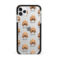 Griffon Fauve De Bretagne Icon with Name Apple iPhone 11 Pro Max in Silver with Black Impact Case