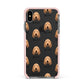 Griffon Fauve De Bretagne Icon with Name Apple iPhone Xs Max Impact Case Pink Edge on Black Phone