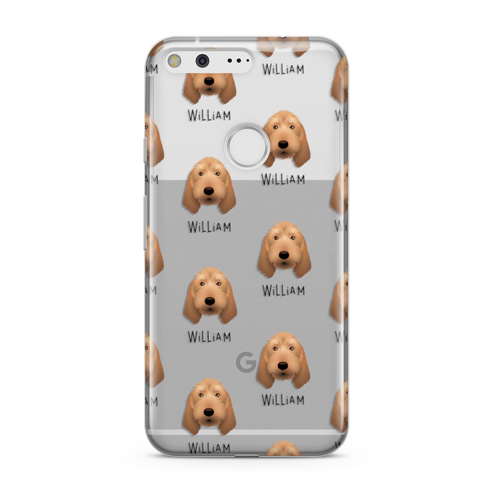 Griffon Fauve De Bretagne Icon with Name Google Pixel Case