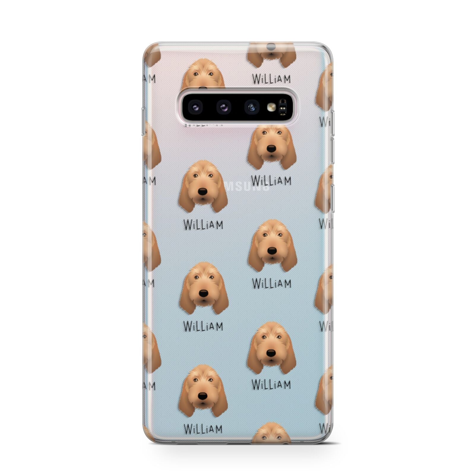 Griffon Fauve De Bretagne Icon with Name Samsung Galaxy S10 Case
