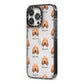 Griffon Fauve De Bretagne Icon with Name iPhone 13 Pro Black Impact Case Side Angle on Silver phone