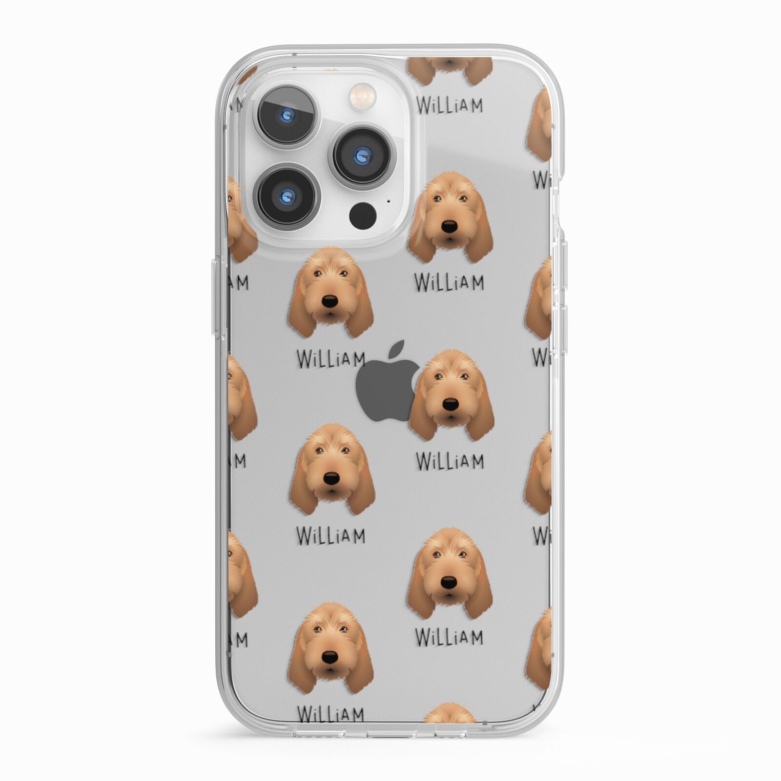 Griffon Fauve De Bretagne Icon with Name iPhone 13 Pro TPU Impact Case with White Edges