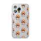 Griffon Fauve De Bretagne Icon with Name iPhone 14 Pro Max Glitter Tough Case Silver