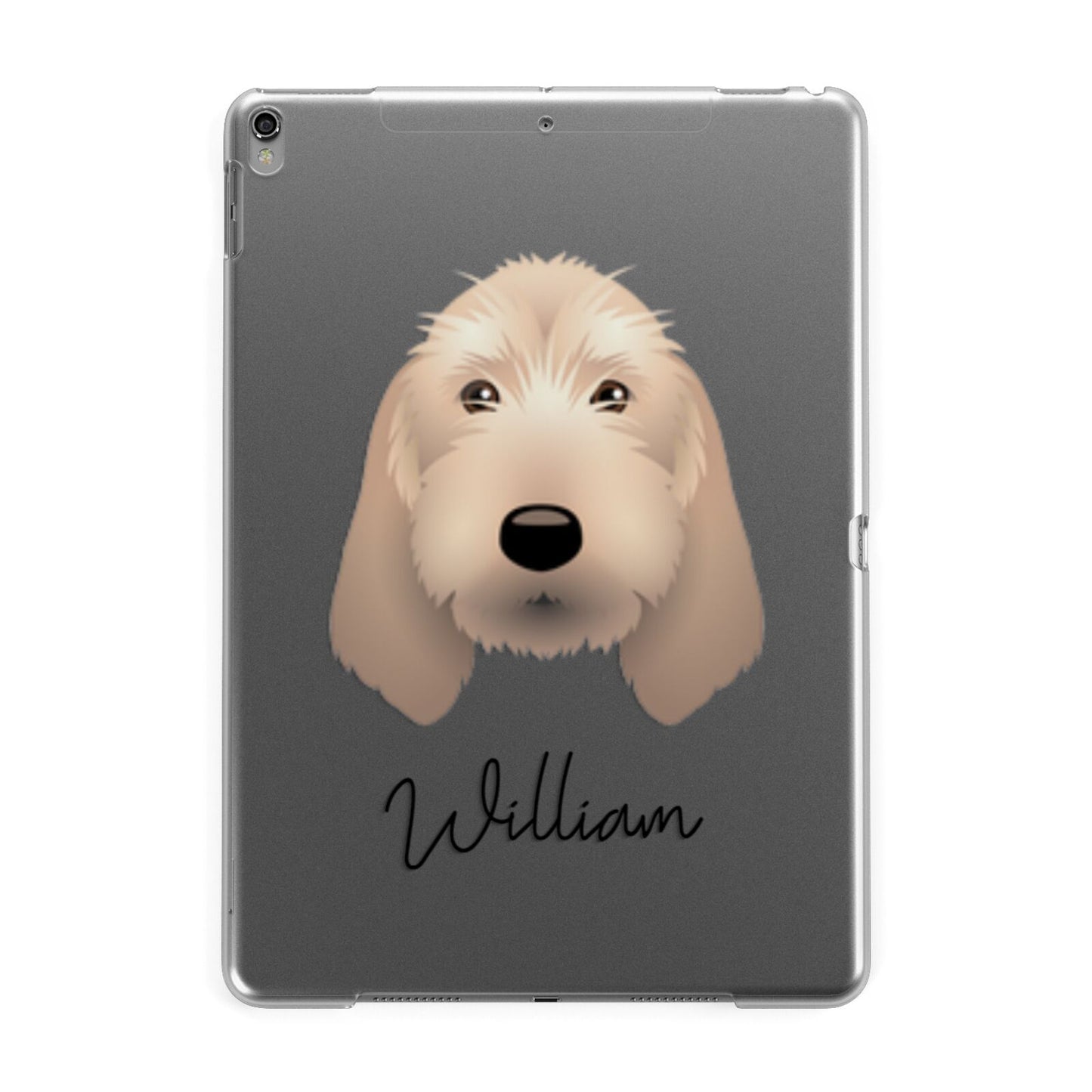 Griffon Fauve De Bretagne Personalised Apple iPad Grey Case