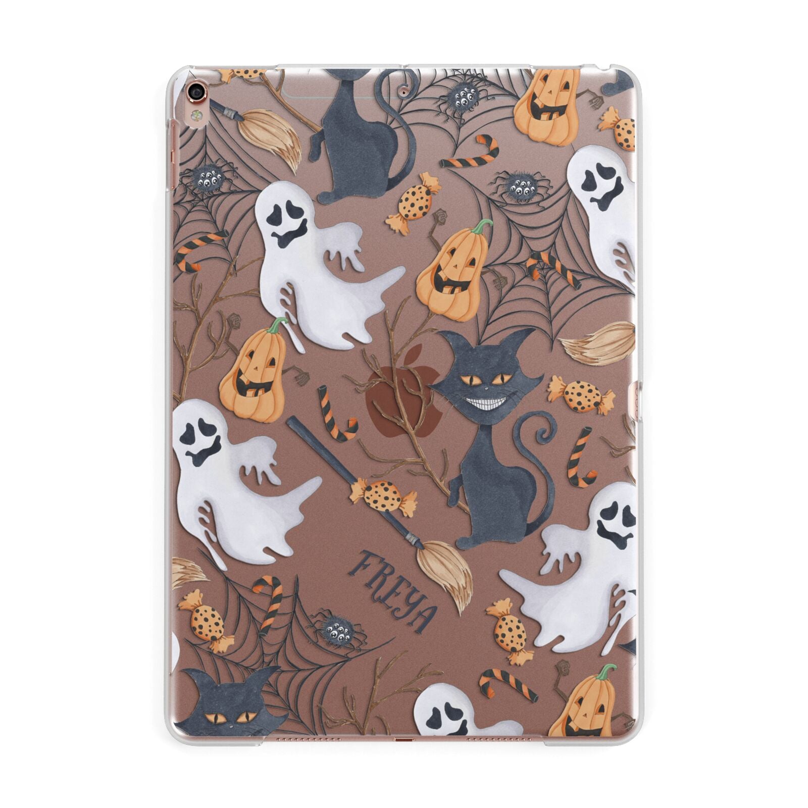 Grinning Cat Halloween Apple iPad Rose Gold Case