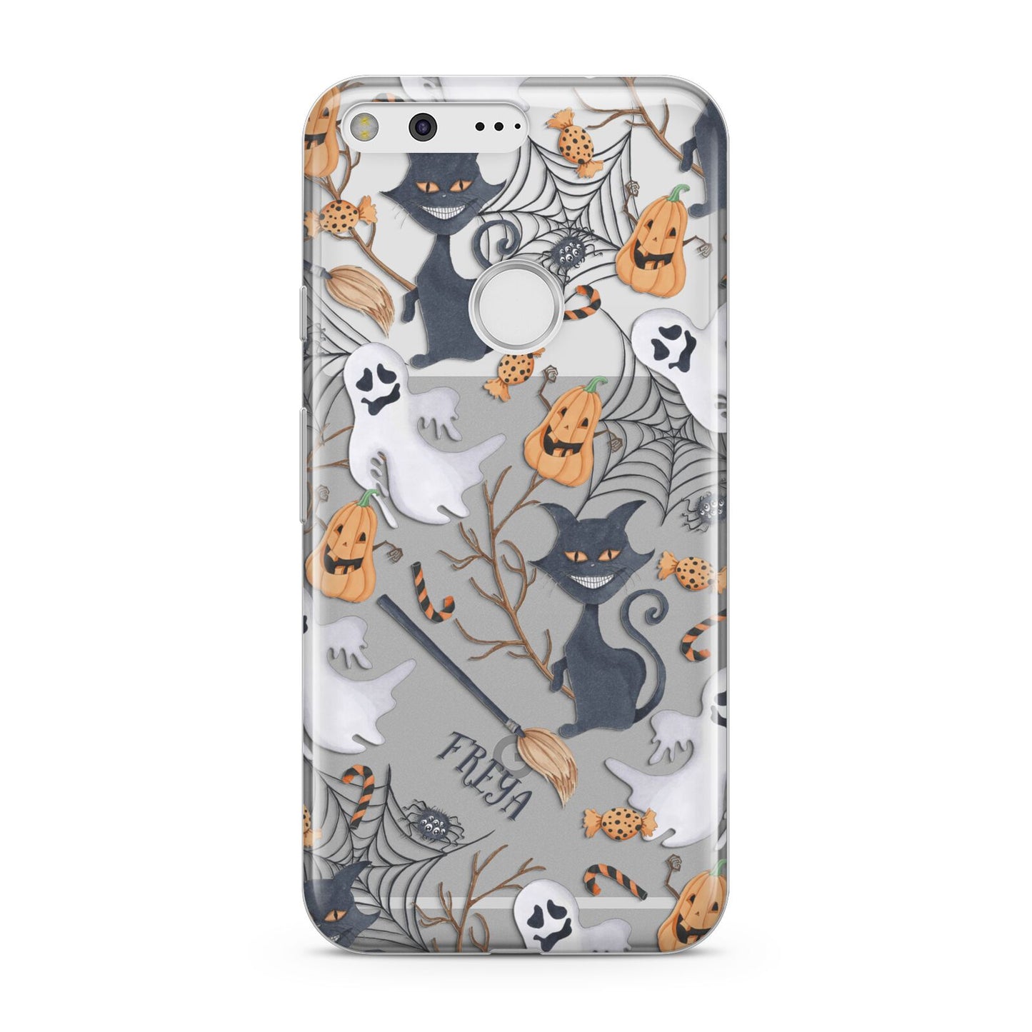 Grinning Cat Halloween Google Pixel Case