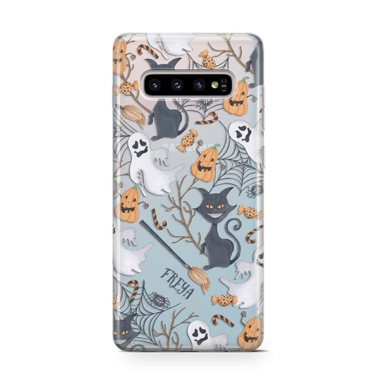 Grinning Cat Halloween Protective Samsung Galaxy Case