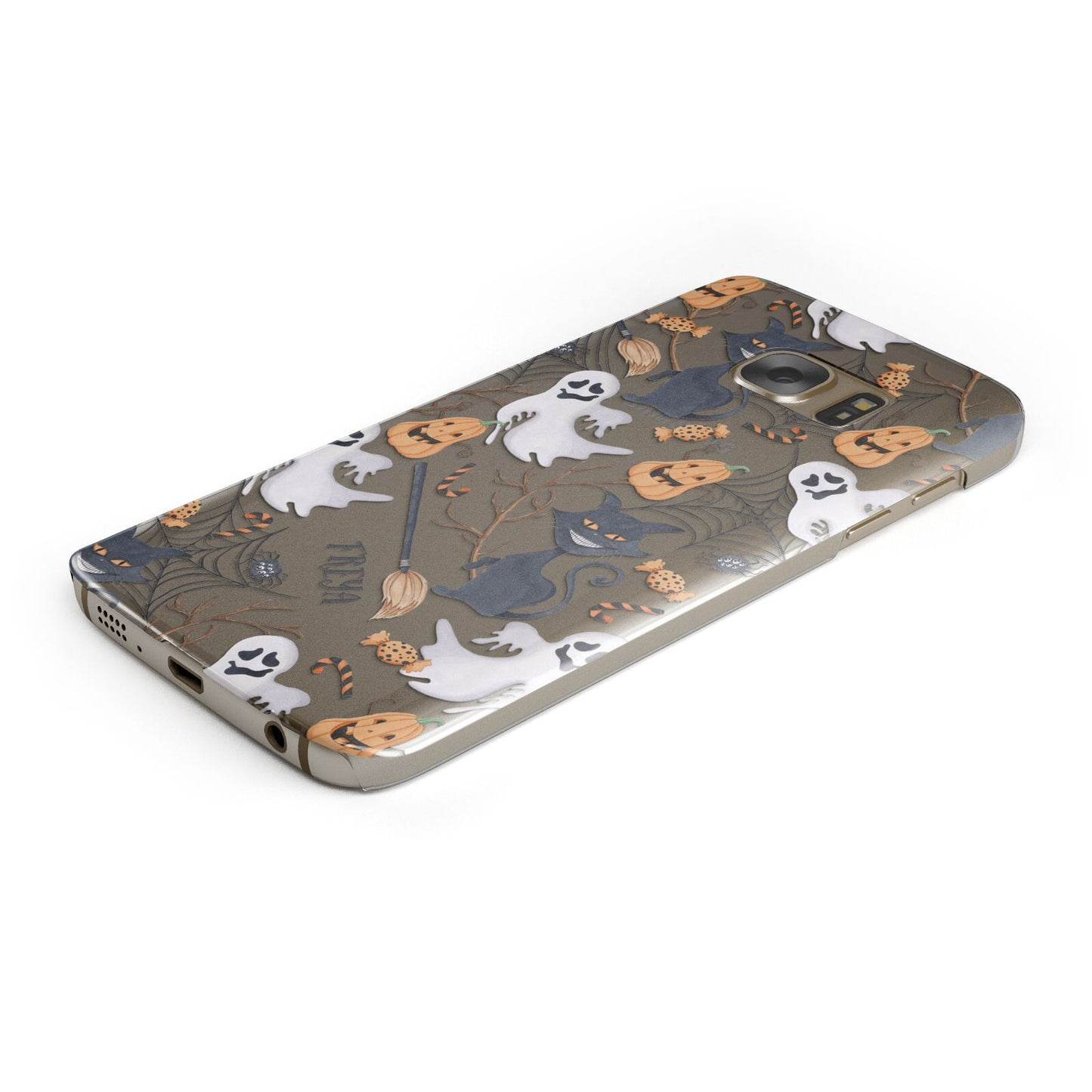 Grinning Cat Halloween Samsung Galaxy Case Bottom Cutout