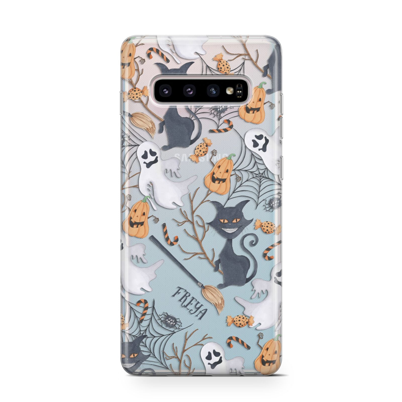 Grinning Cat Halloween Samsung Galaxy S10 Case