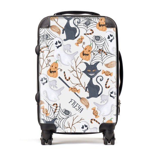 Grinning Cat Halloween Suitcase