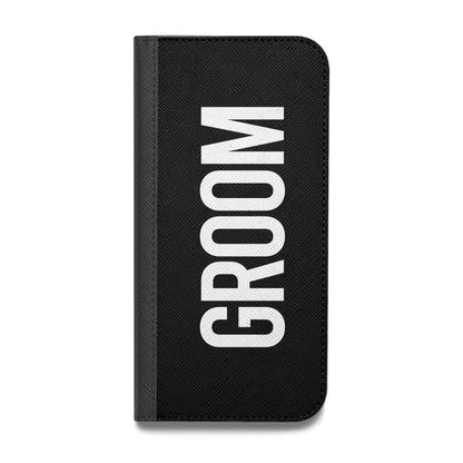 Groom Vegan Leather Flip iPhone Case