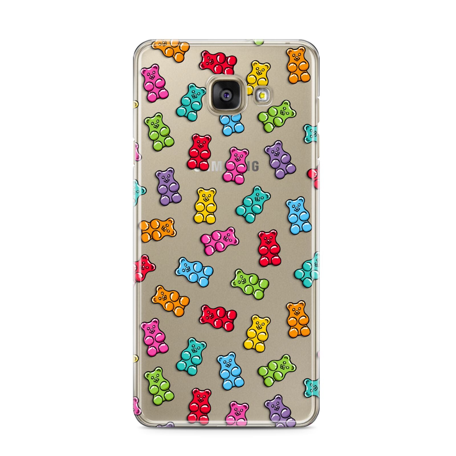 Gummy Bear Samsung Galaxy A3 2016 Case on gold phone