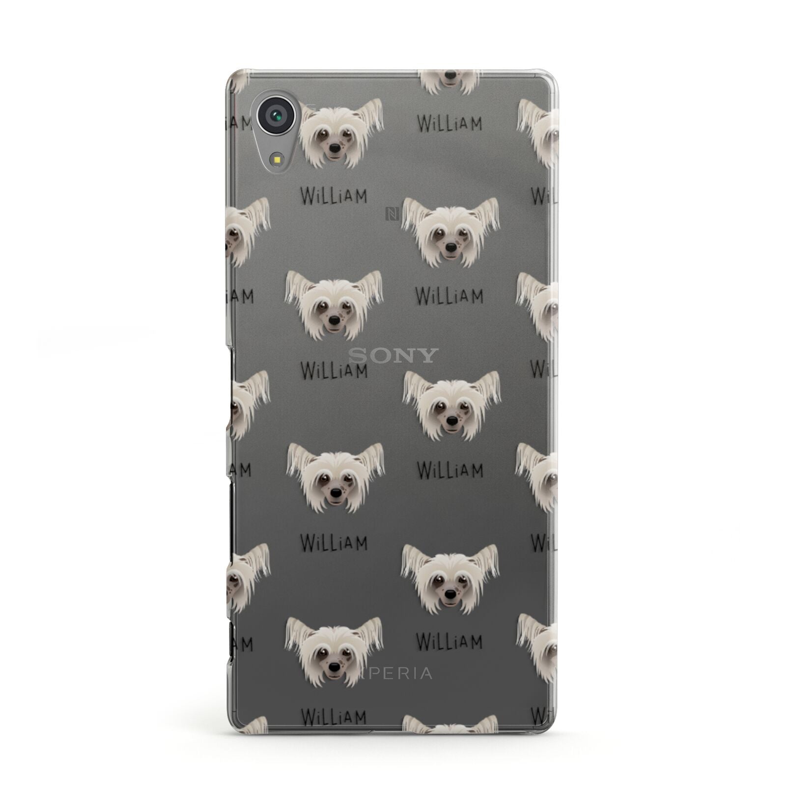 Hairless Chinese Crested Icon with Name Sony Xperia Case