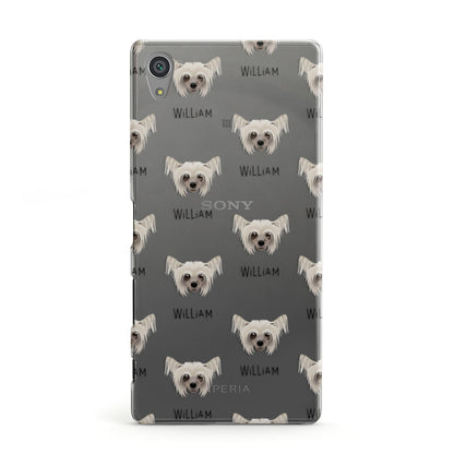 Hairless Chinese Crested Icon with Name Sony Xperia Case