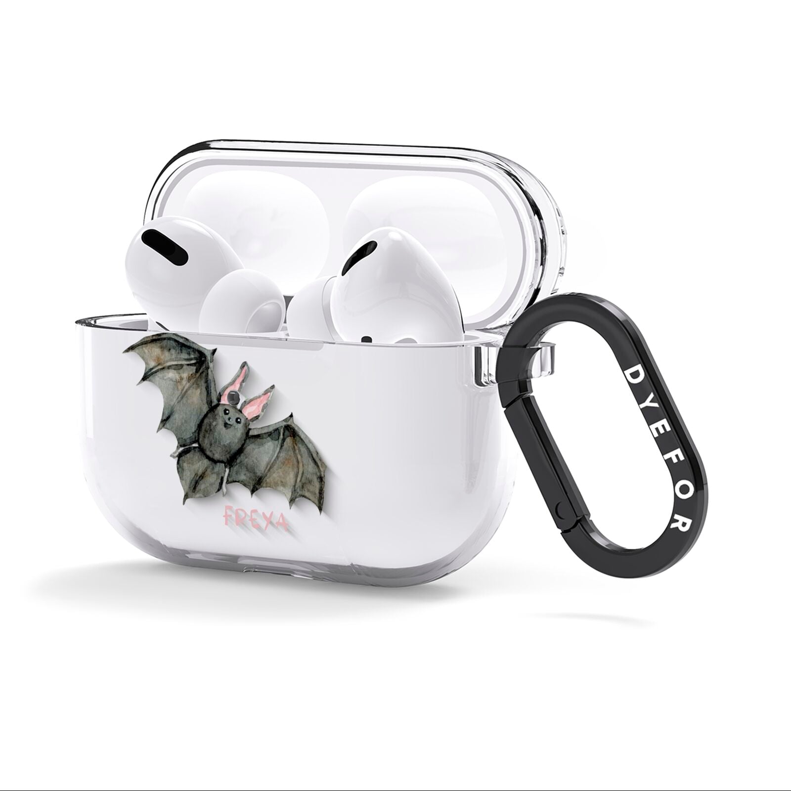 Halloween Bat AirPods Clear Case 3rd Gen Side Image