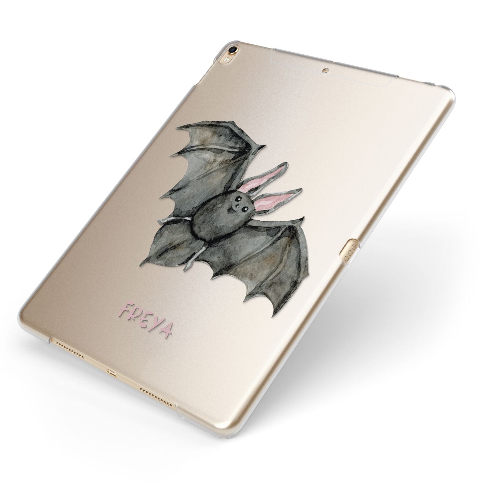 Halloween Bat Apple iPad Case on Gold iPad Side View