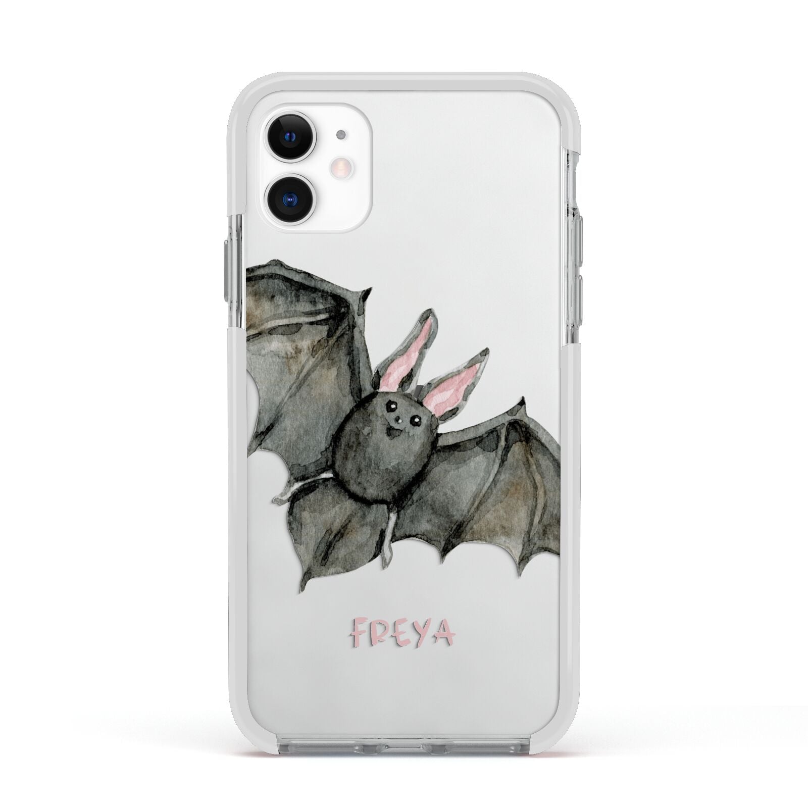 Halloween Bat Apple iPhone 11 in White with White Impact Case