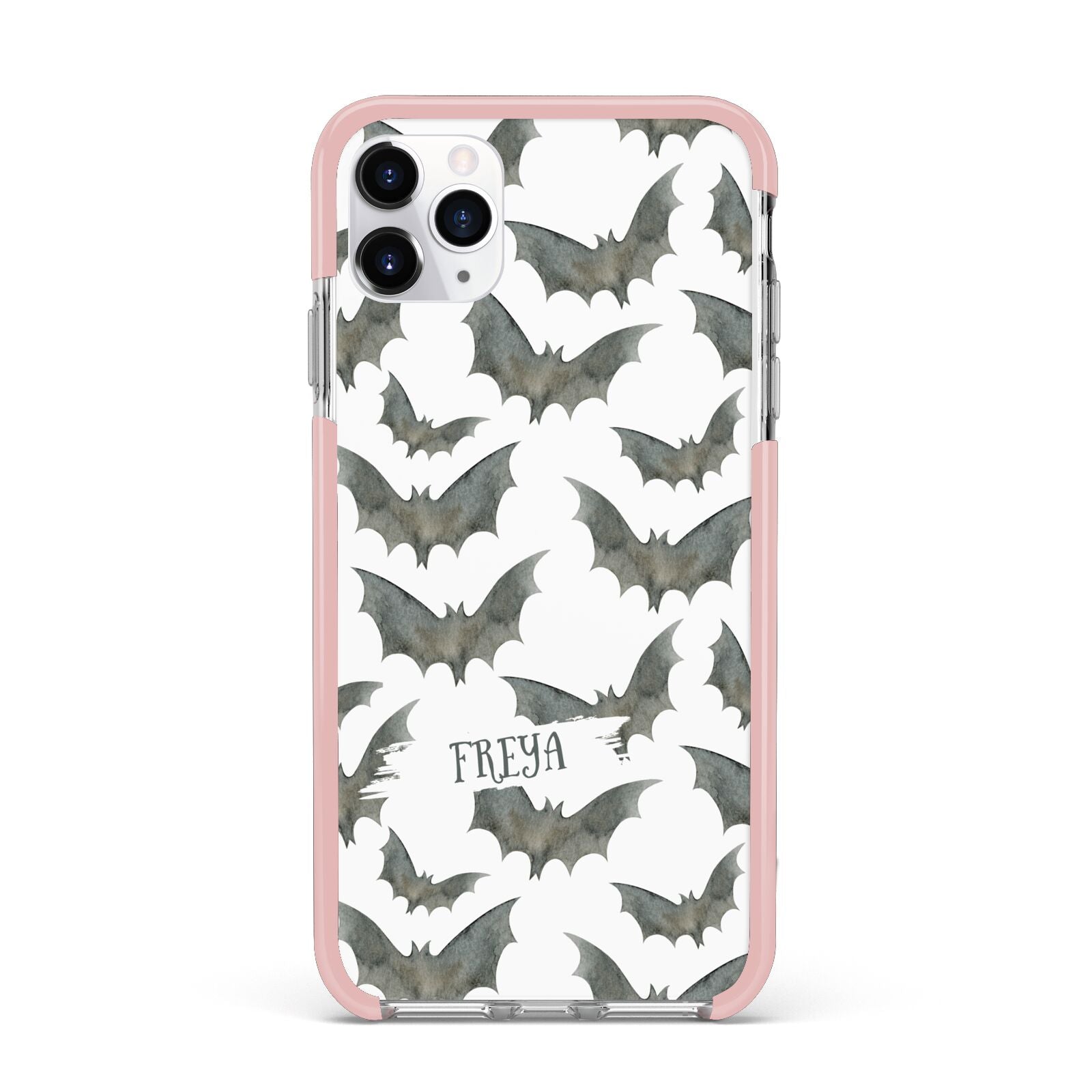 Halloween Bat Cloud iPhone 11 Pro Max Impact Pink Edge Case