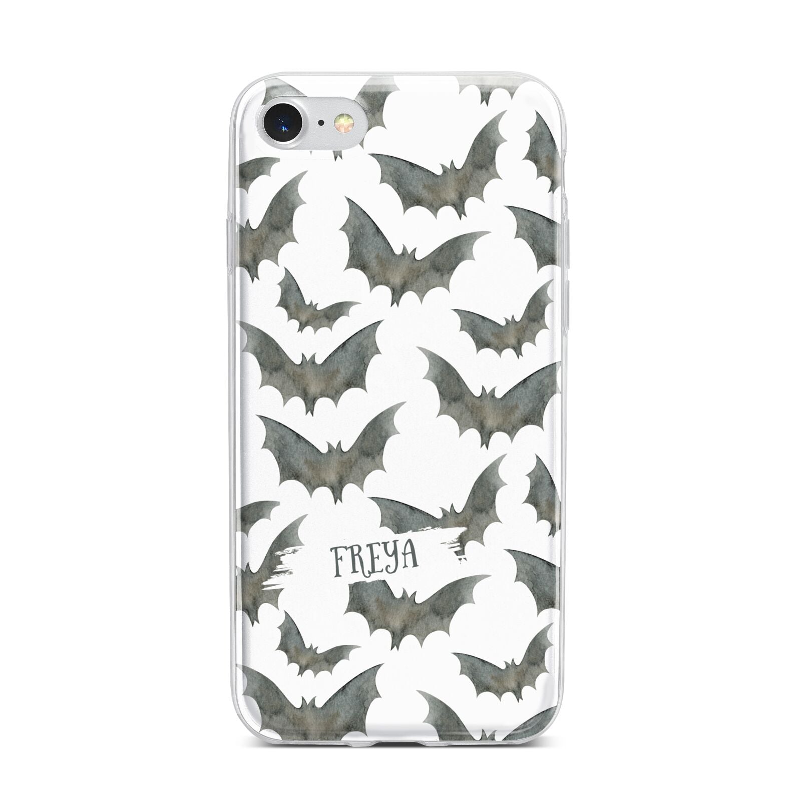 Halloween Bat Cloud iPhone 7 Bumper Case on Silver iPhone