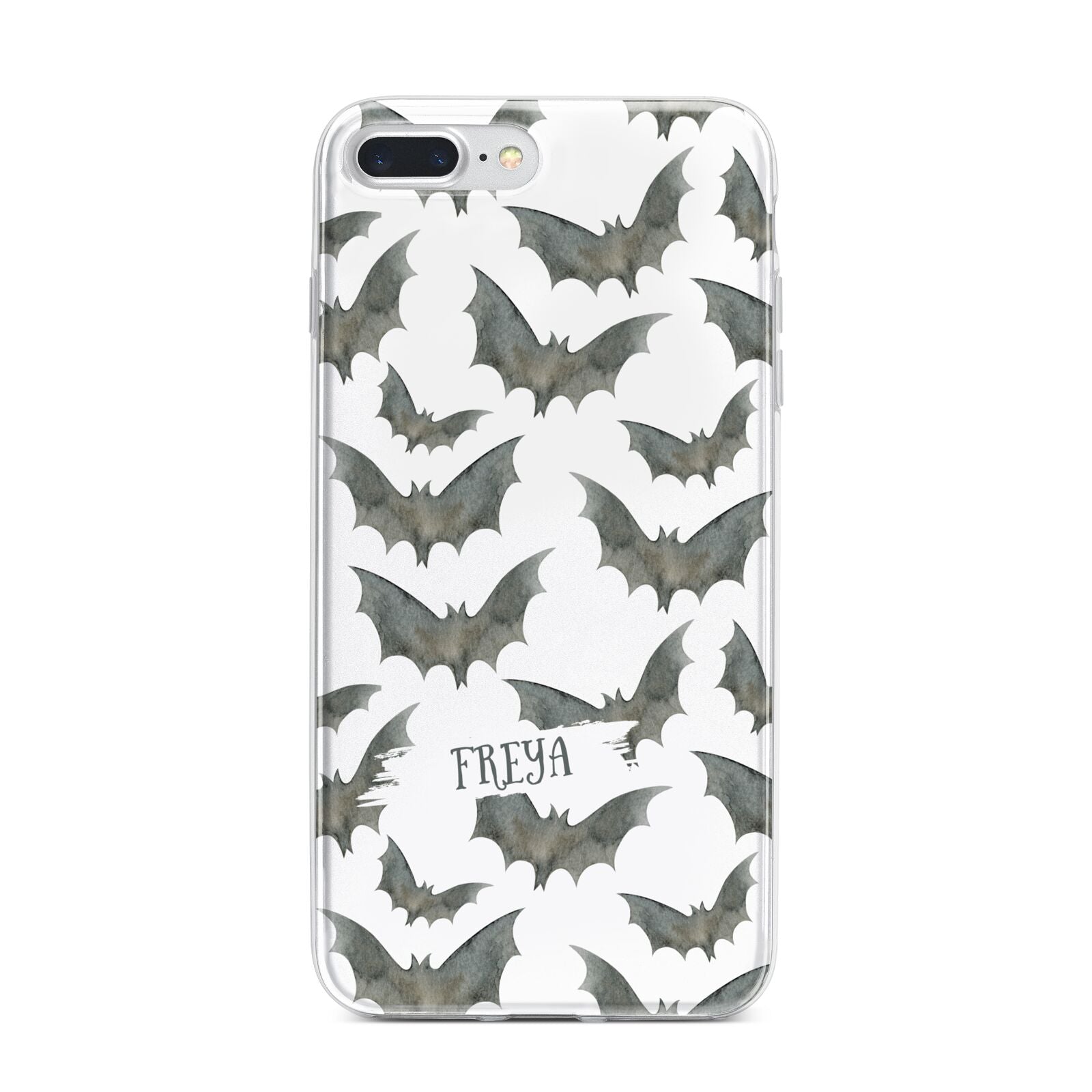 Halloween Bat Cloud iPhone 7 Plus Bumper Case on Silver iPhone