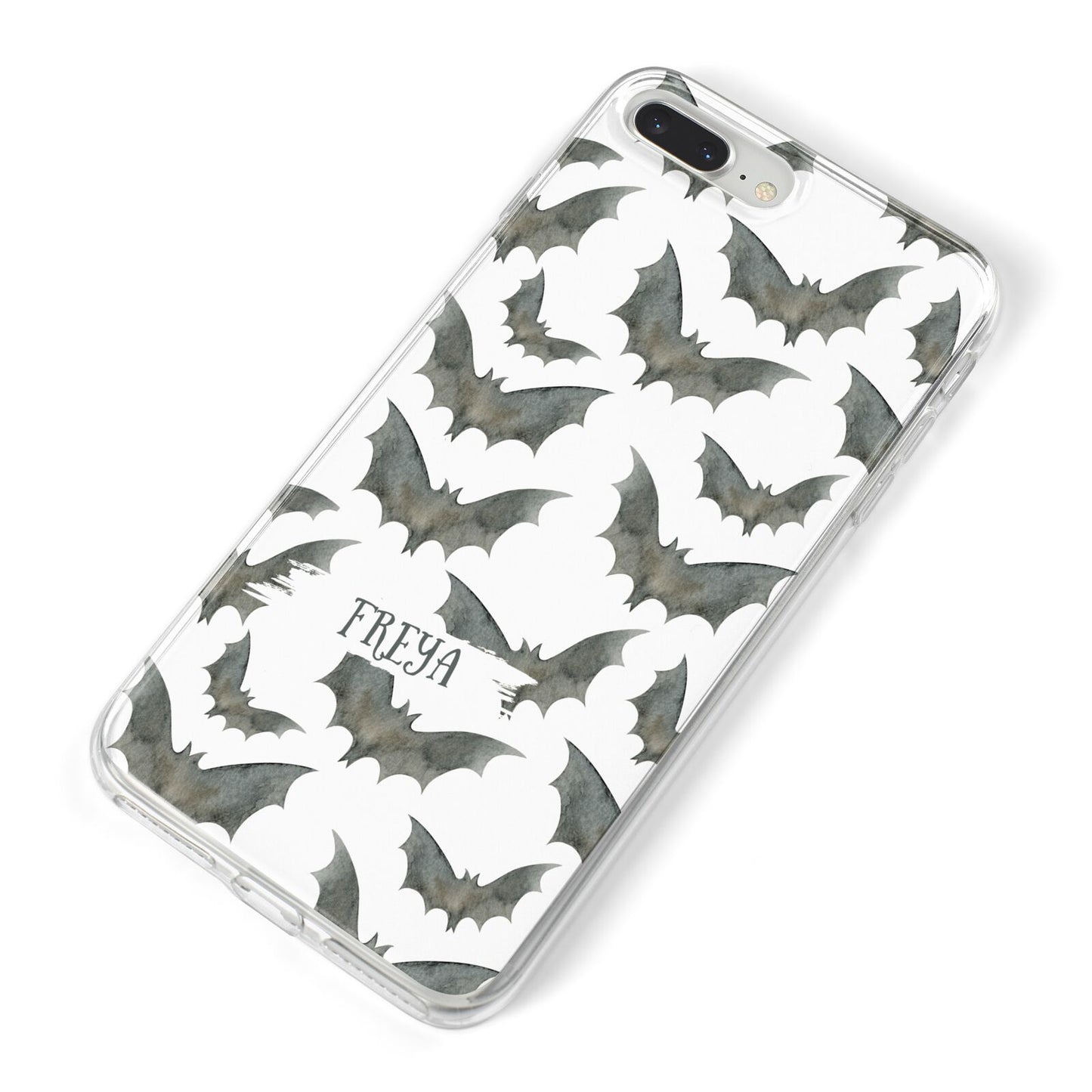 Halloween Bat Cloud iPhone 8 Plus Bumper Case on Silver iPhone Alternative Image