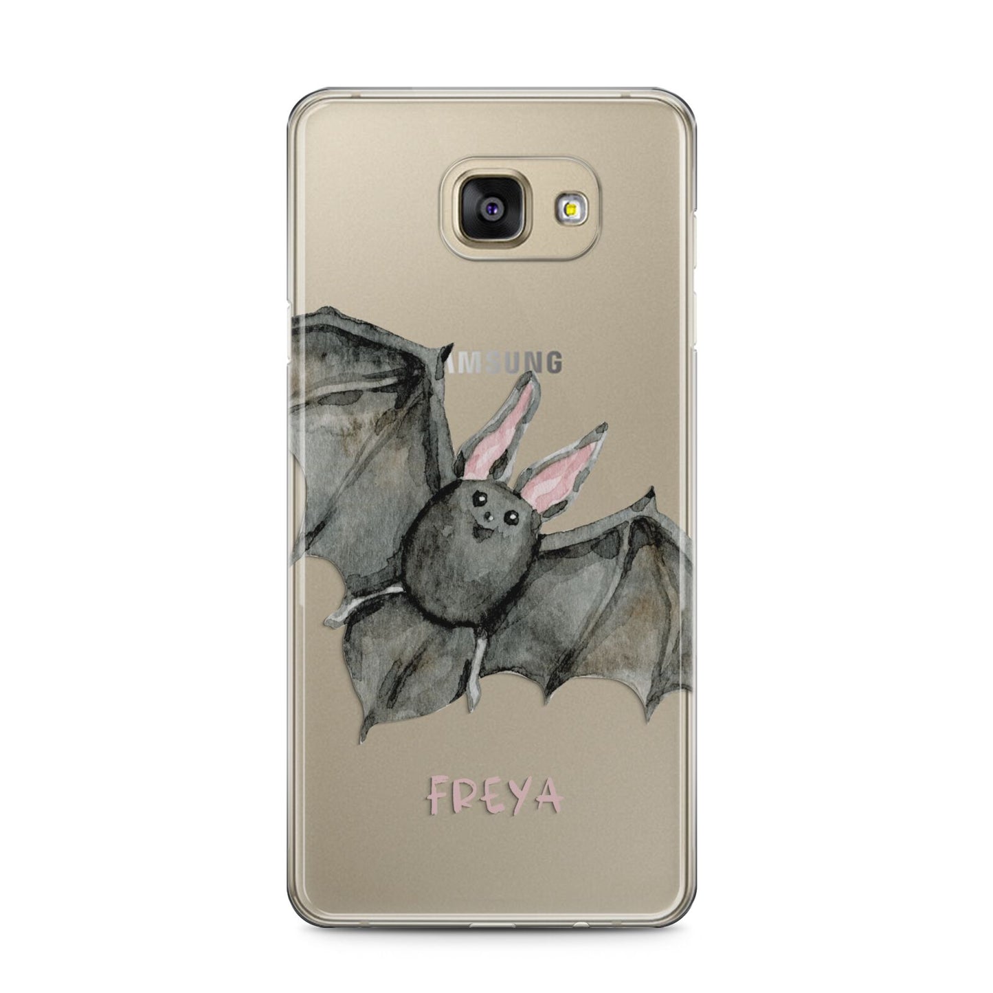 Halloween Bat Samsung Galaxy A5 2016 Case on gold phone