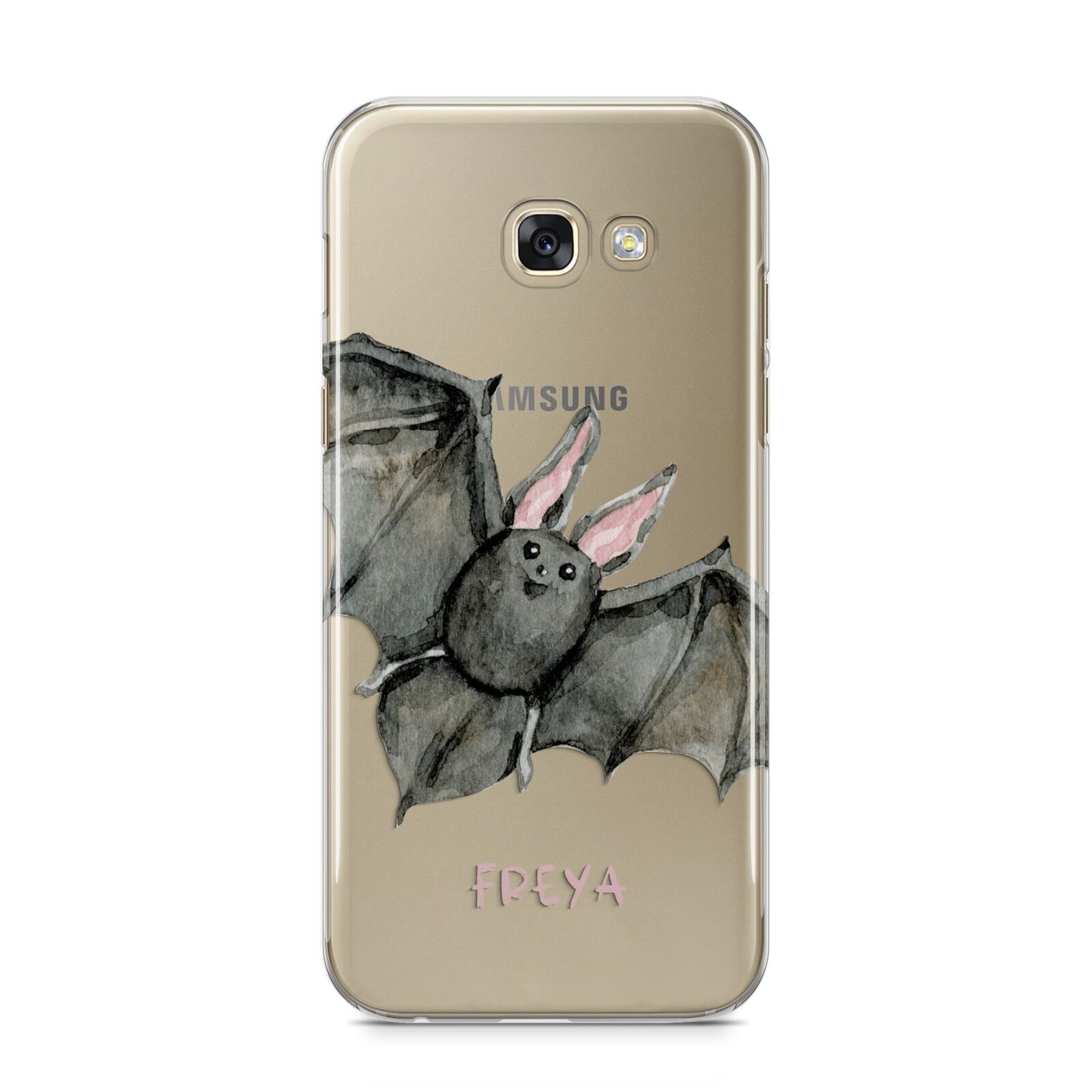 Halloween Bat Samsung Galaxy A5 2017 Case on gold phone