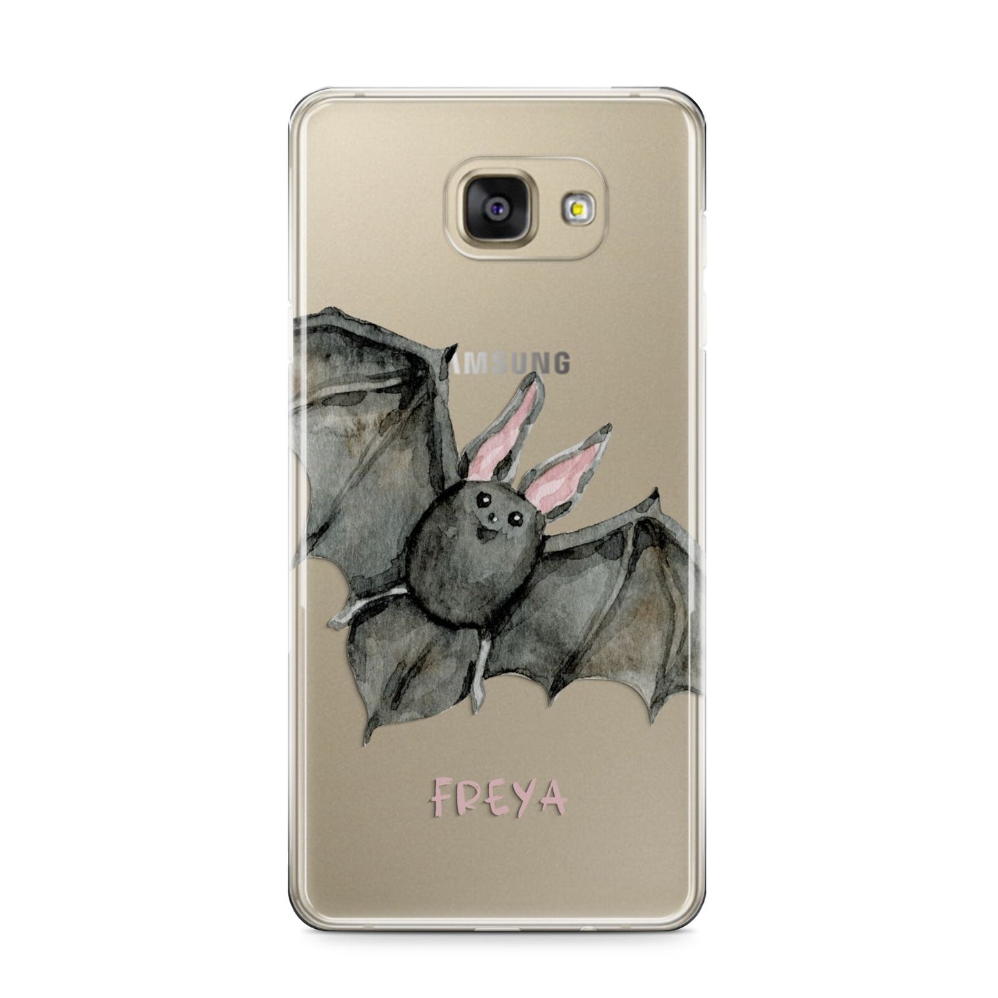 Halloween Bat Samsung Galaxy A9 2016 Case on gold phone