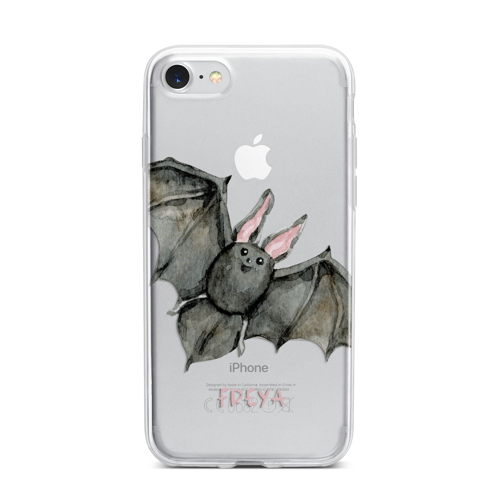 Halloween Bat iPhone 7 Bumper Case on Silver iPhone