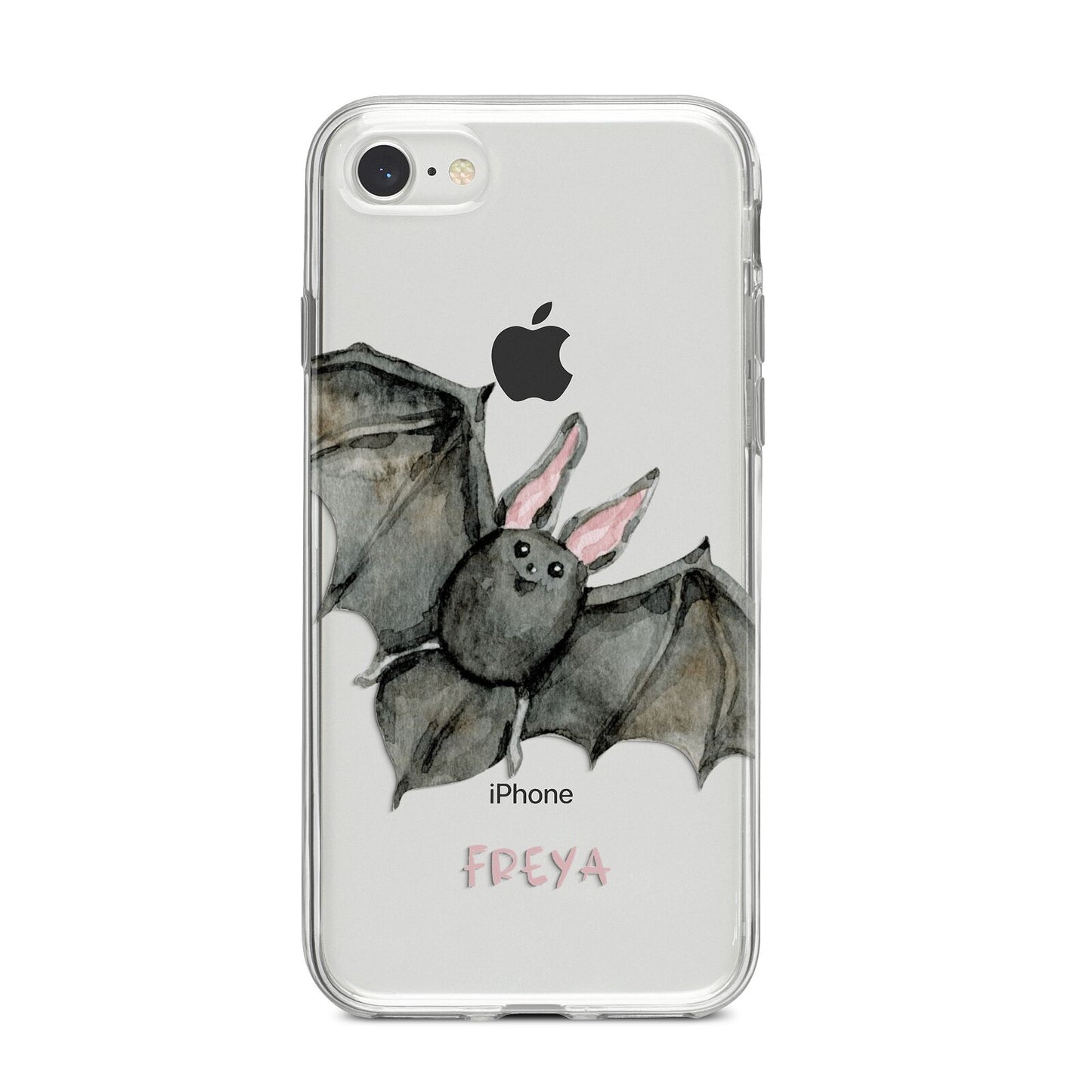 Halloween Bat iPhone 8 Bumper Case on Silver iPhone