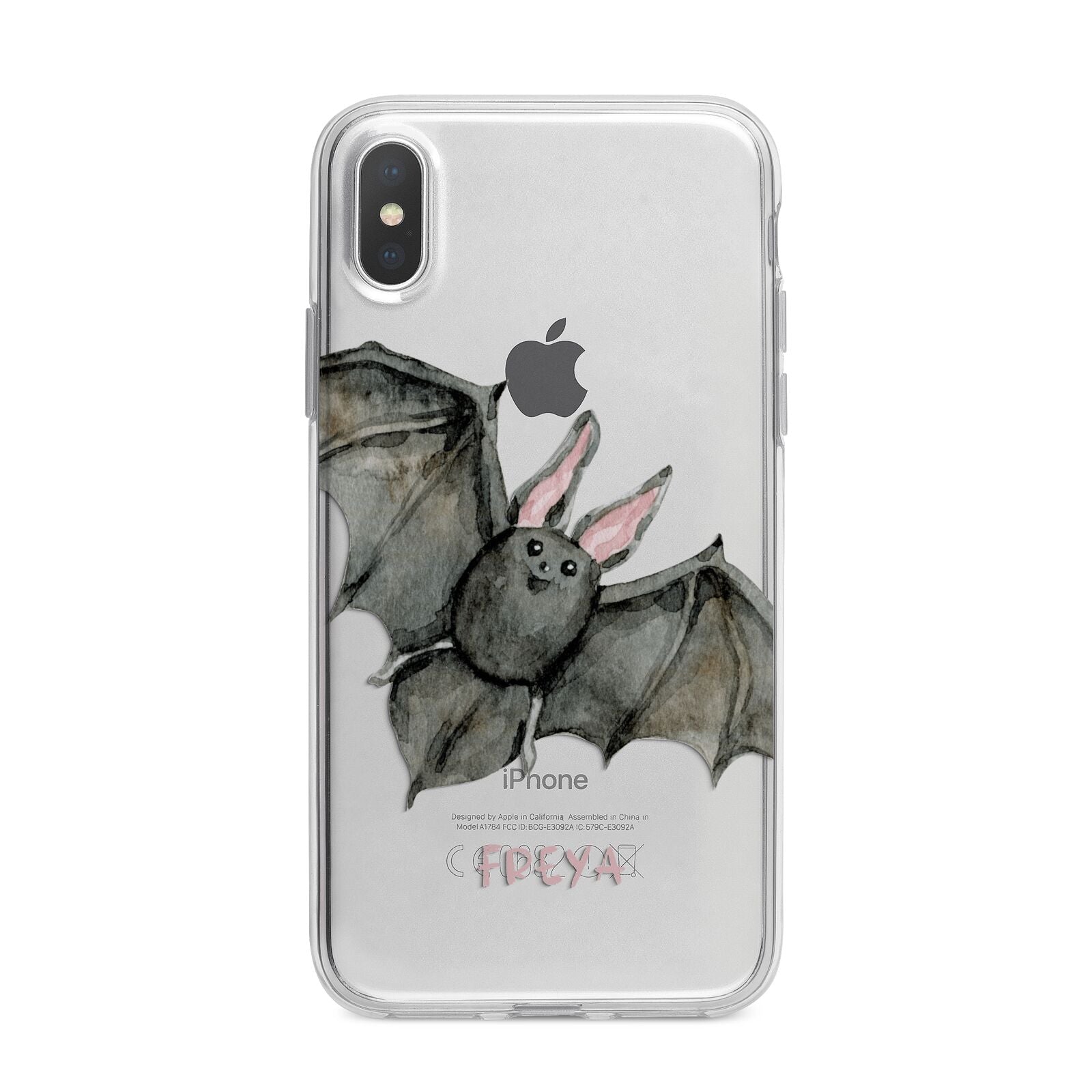 Halloween Bat iPhone X Bumper Case on Silver iPhone Alternative Image 1