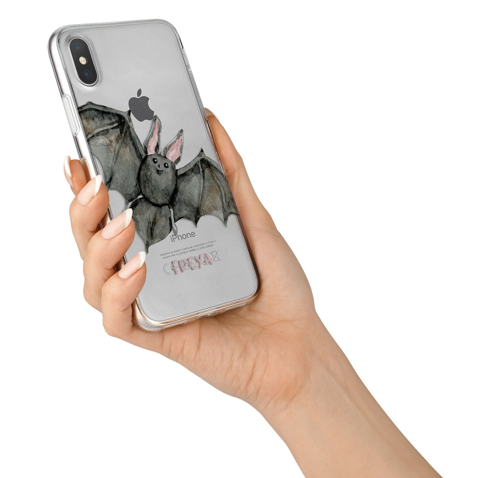 Halloween Bat iPhone X Bumper Case on Silver iPhone Alternative Image 2