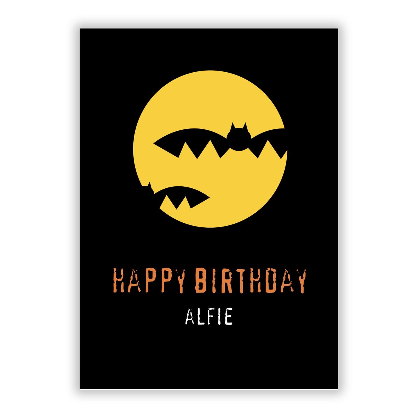 Halloween Birthday Personalised A5 Flat Greetings Card