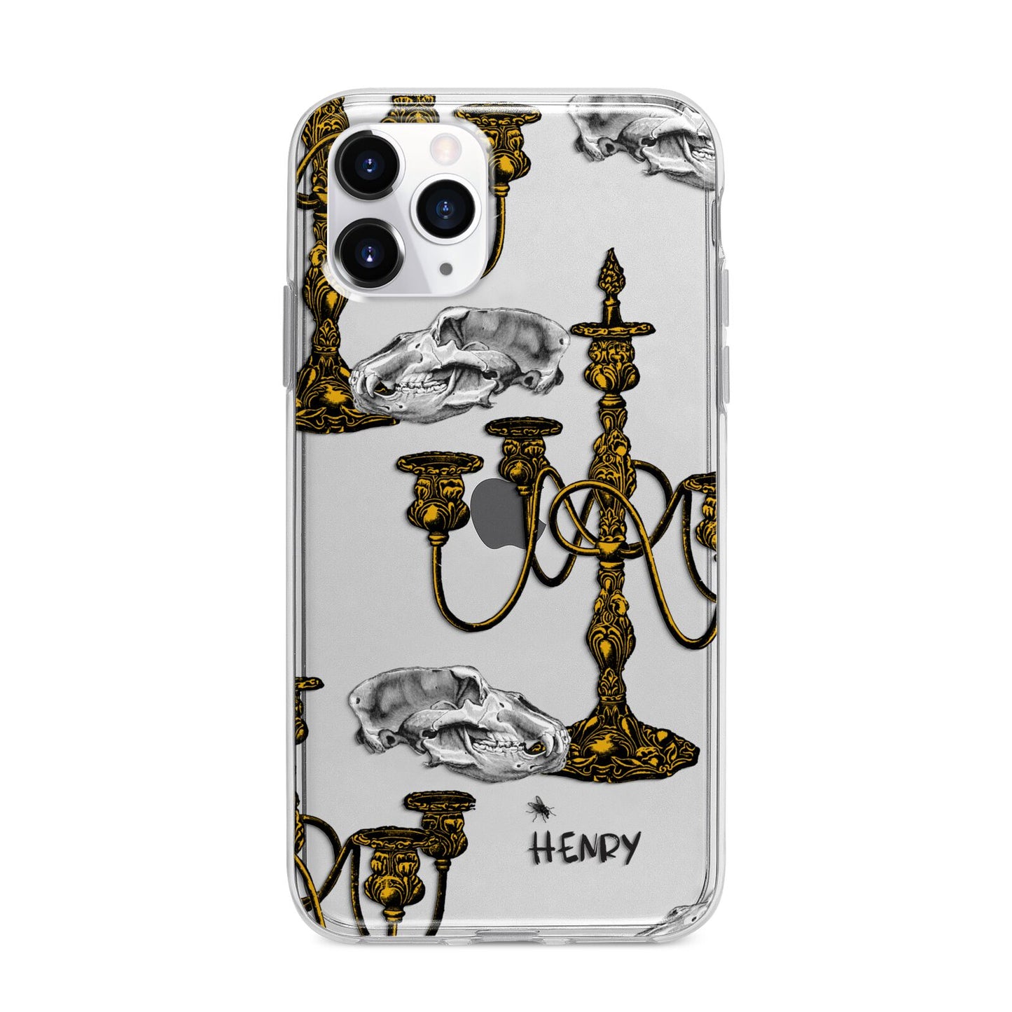 Halloween Candelabra Custom Apple iPhone 11 Pro Max in Silver with Bumper Case