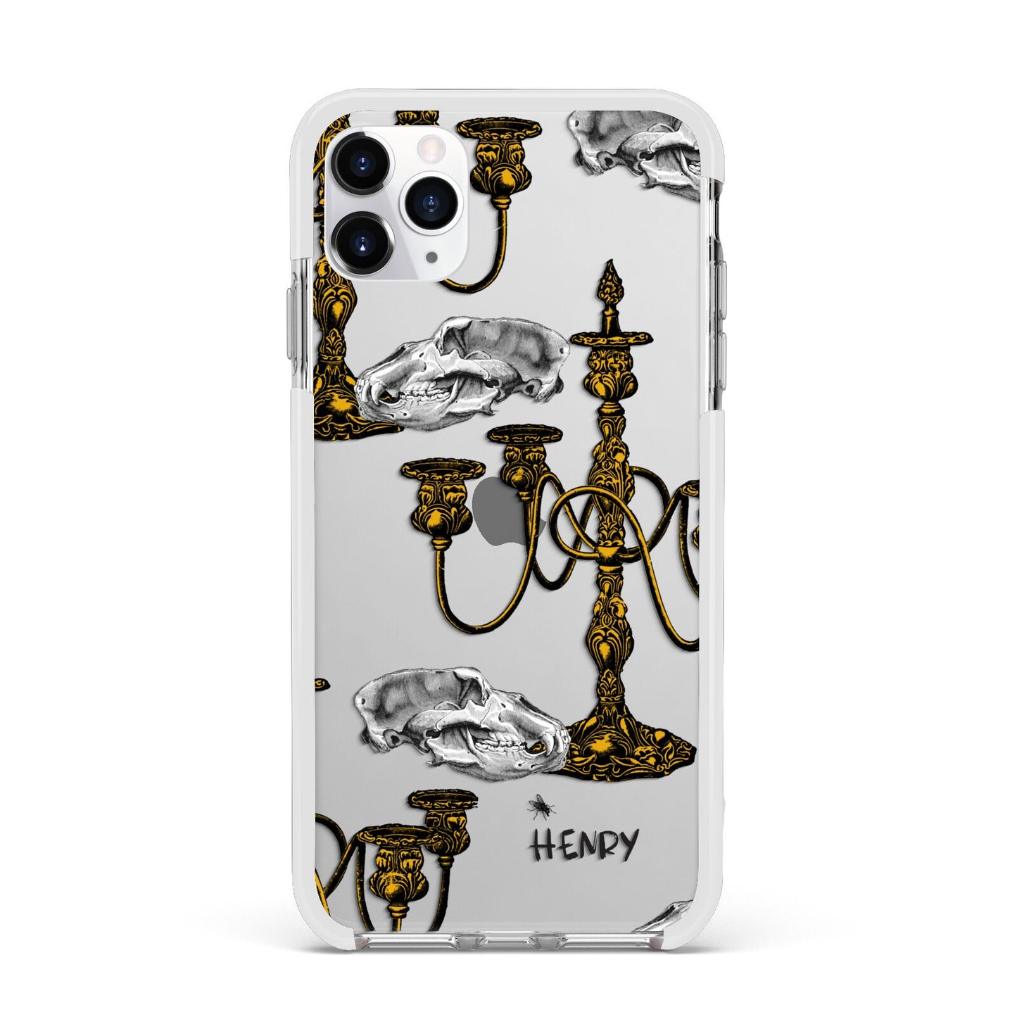 Halloween Candelabra Custom Apple iPhone 11 Pro Max in Silver with White Impact Case