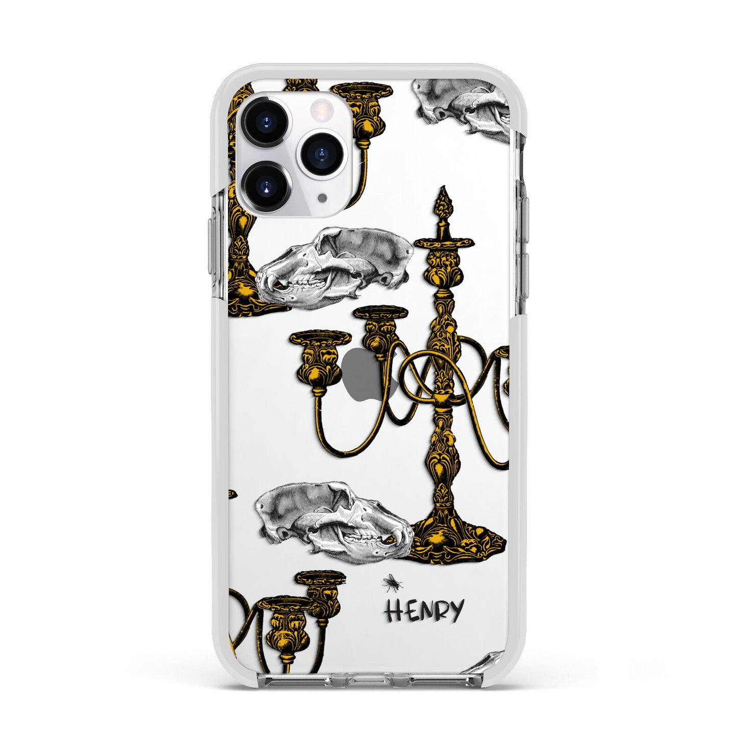 Halloween Candelabra Custom Apple iPhone 11 Pro in Silver with White Impact Case