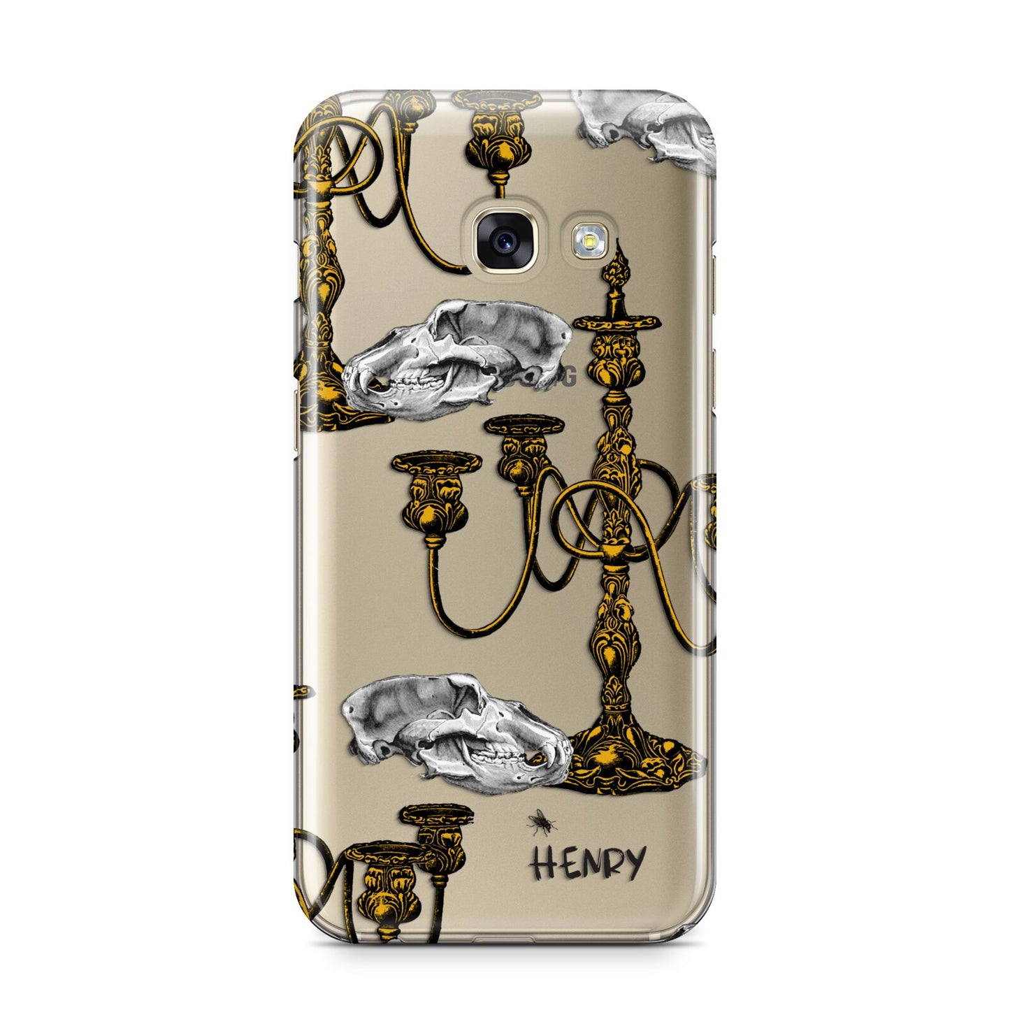 Halloween Candelabra Custom Samsung Galaxy A3 2017 Case on gold phone