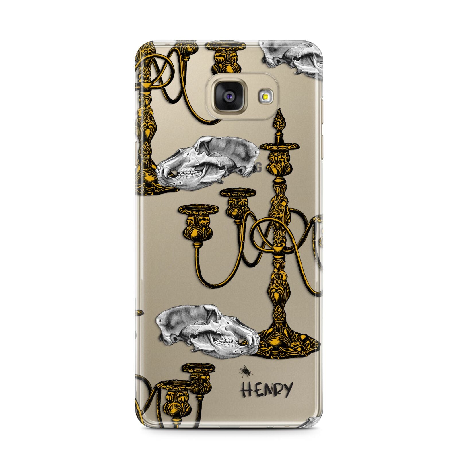 Halloween Candelabra Custom Samsung Galaxy A7 2016 Case on gold phone