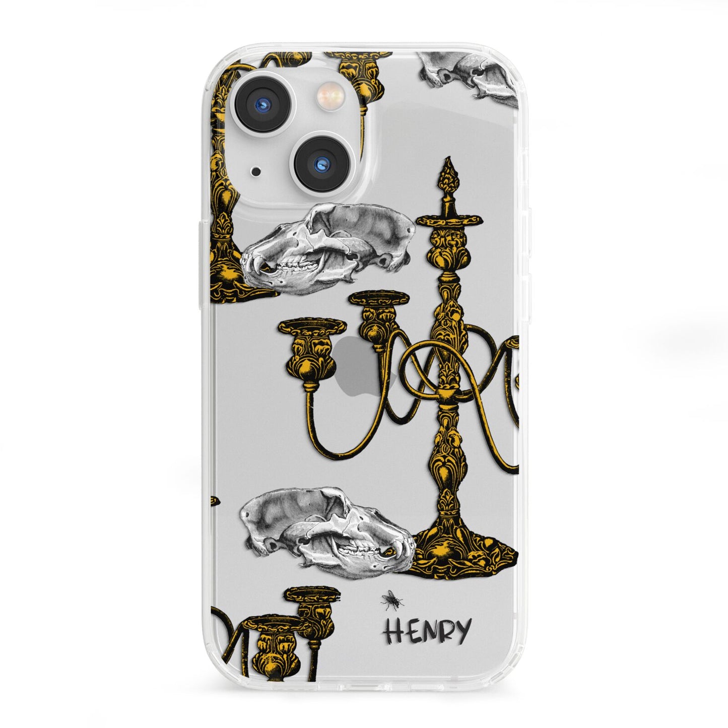 Halloween Candelabra Custom iPhone 13 Mini Clear Bumper Case