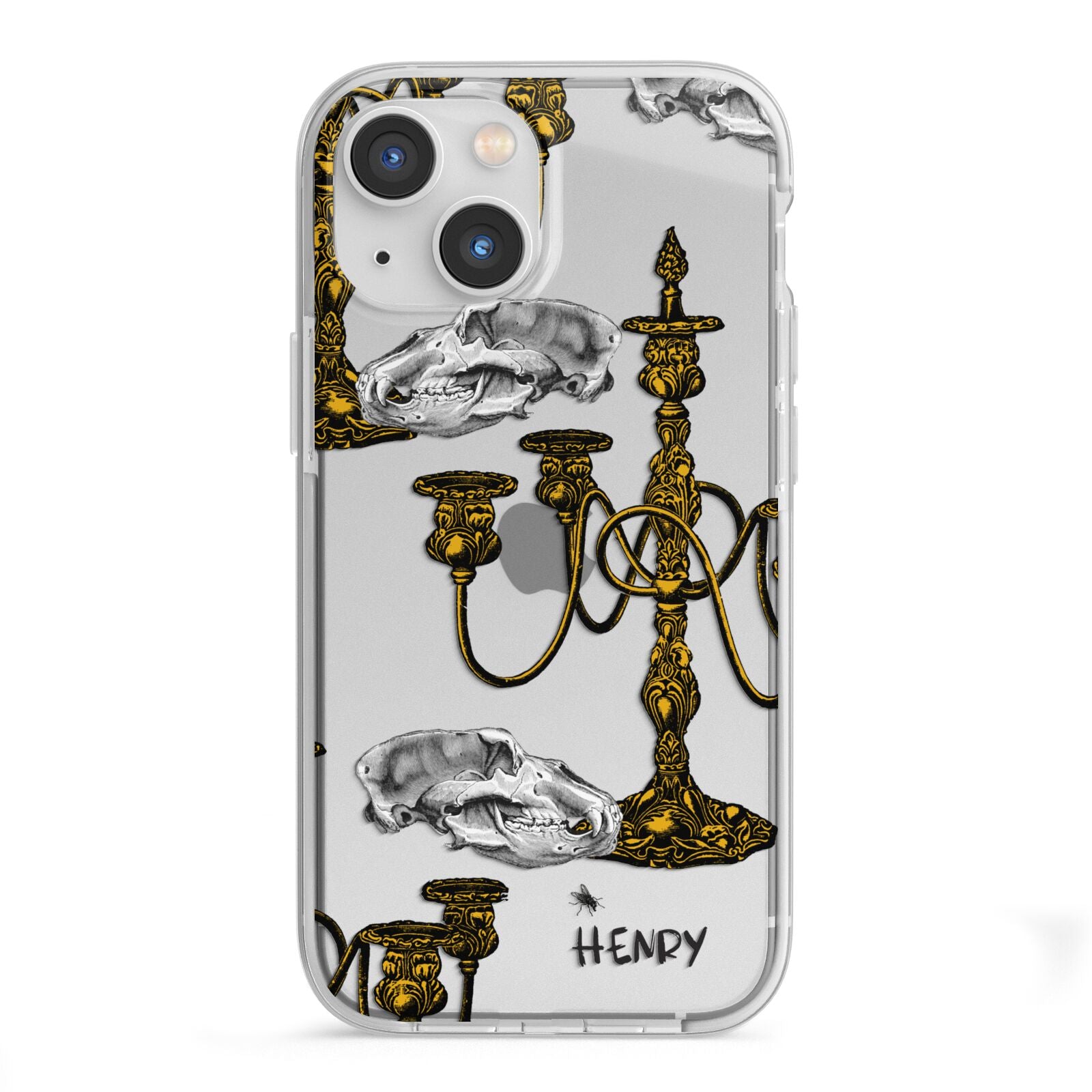 Halloween Candelabra Custom iPhone 13 Mini TPU Impact Case with White Edges