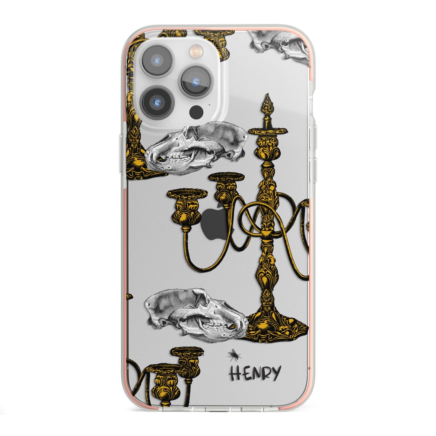 Halloween Candelabra Custom iPhone 13 Pro Max TPU Impact Case with Pink Edges